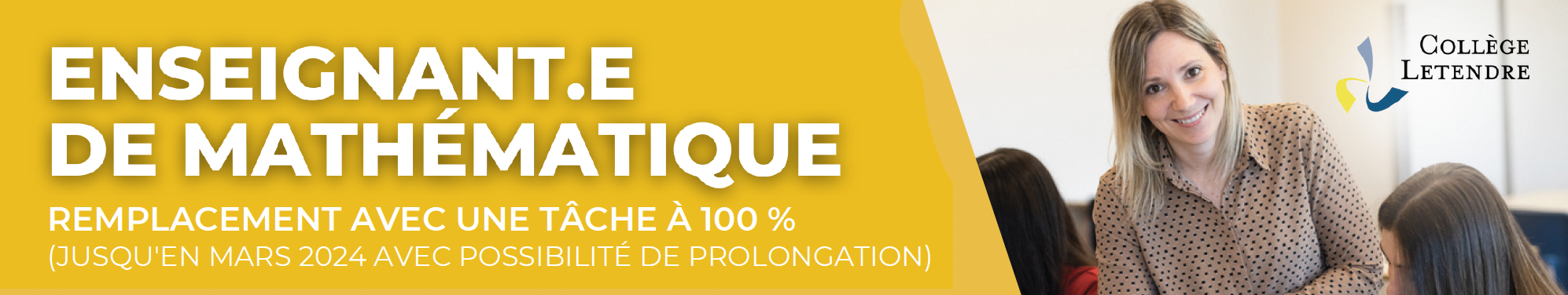 Enseignant.e en mathématique - Collège Letendre