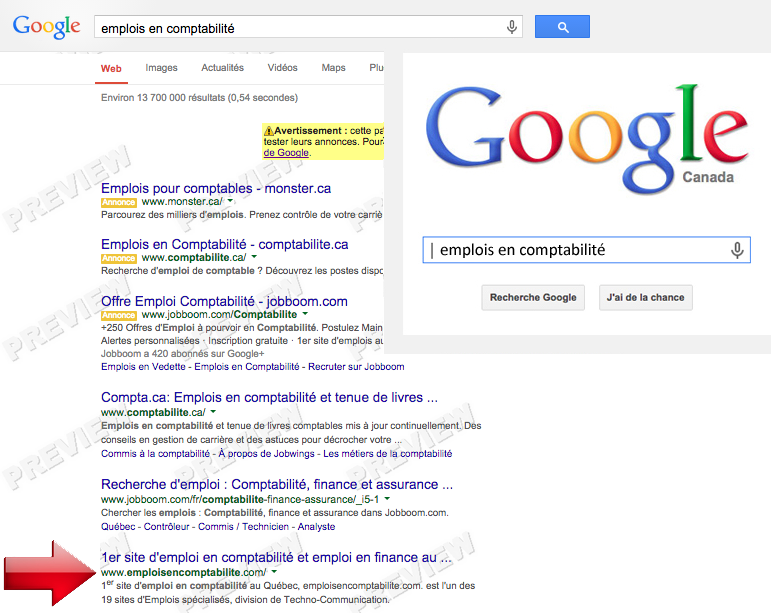 Google Adwords - emploisencomptabilite.com