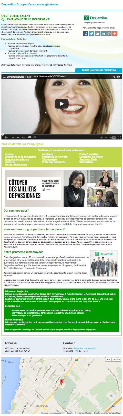 Portail employeur de Desjardins Groupe d'assurances générales - emploisencomptabilite.com