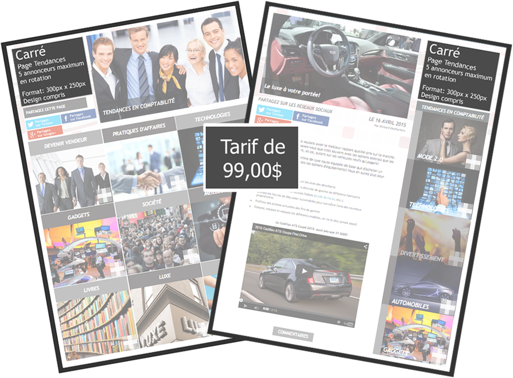 Tarifs publicitaires Pages Tendances - emploisenadministration.com