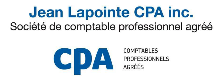 Jean Lapointe Comptables Professionnels Agréés inc. 